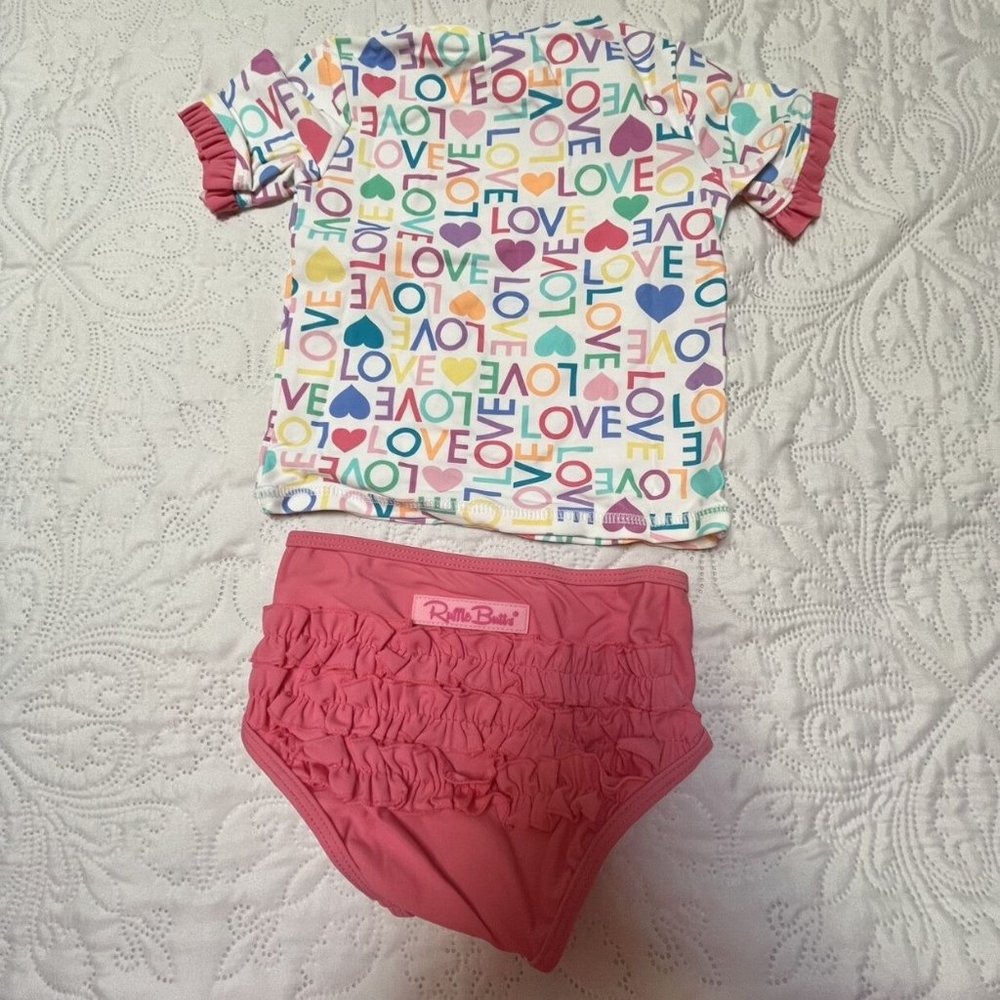 NWT Ruffle Butts Rash Guard Bikini - Picture 5 of 5